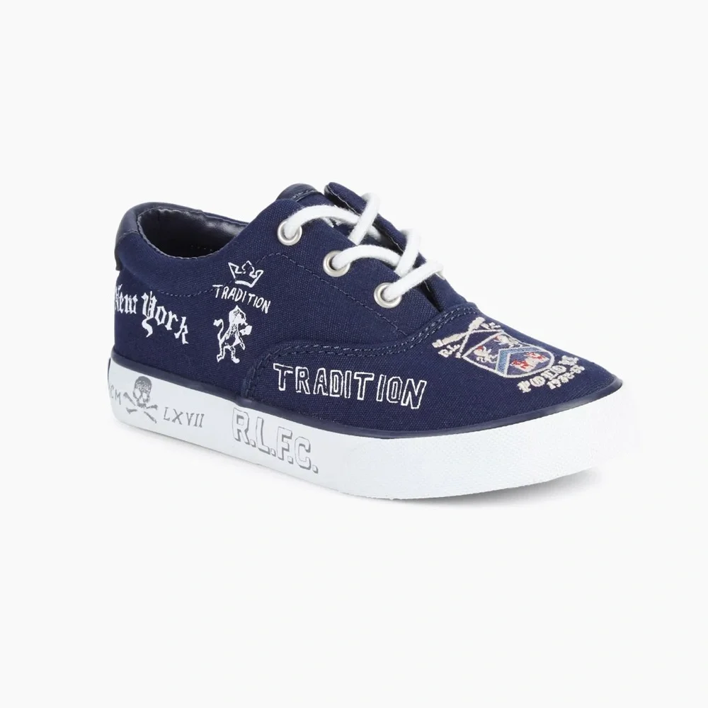 Polo Ralph Lauren Boy's Vaughn II Cotton & Leather Sneakers